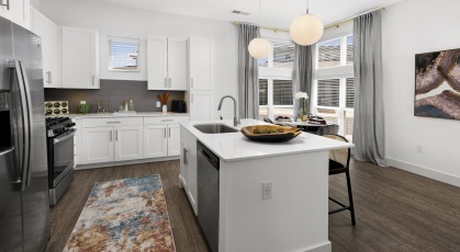 Well-lit kitchen with ample counter space
