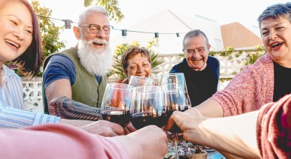 friends dining al fresco together