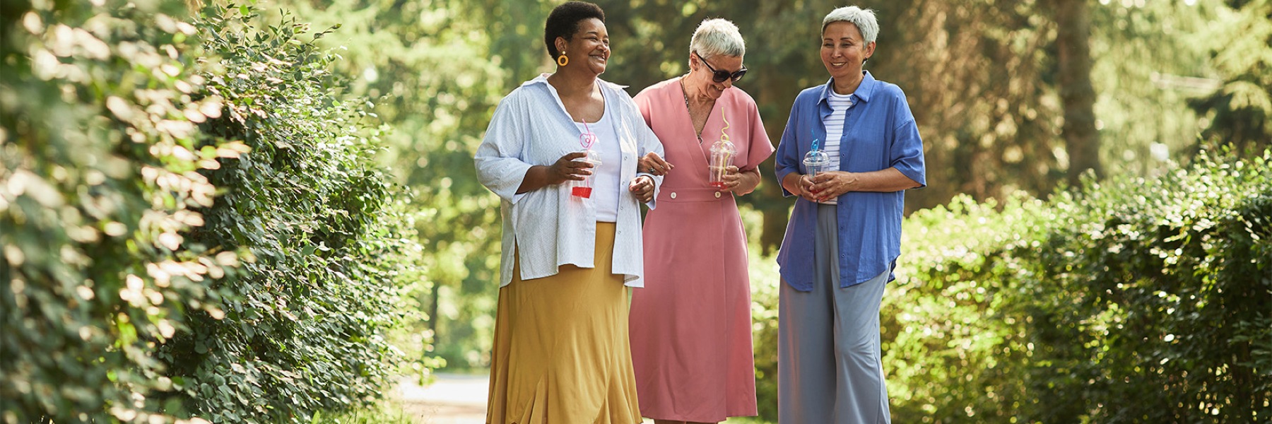 a group of friends on a nature walk