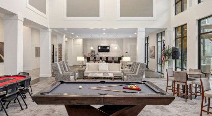 a billiards room