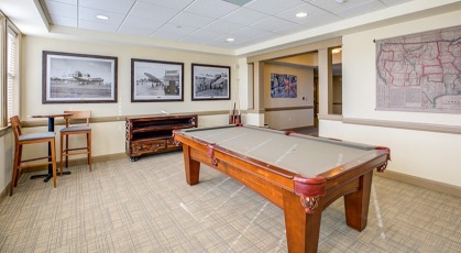 game room with billiards table
