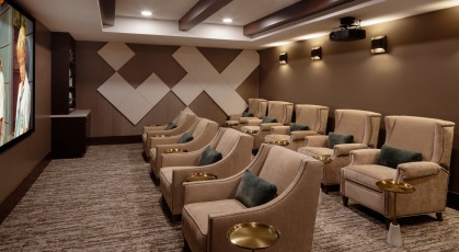 Large media and theater room