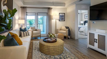 access to private balcony in living room