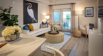 living room open to kitchen