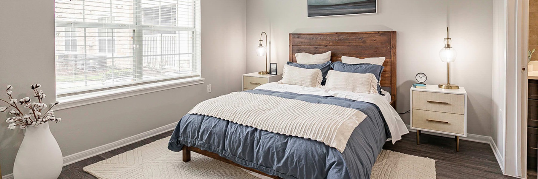 bedroom with large windows