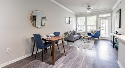 dining area open to living room