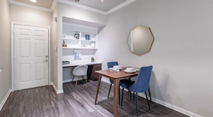 dining table next to study area