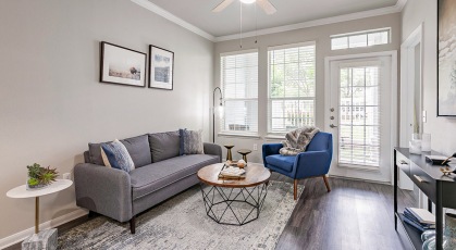 access to private porch in living room