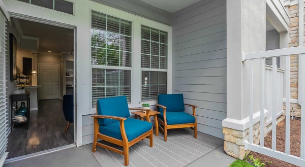 Generous patios