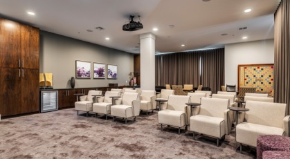 Spacious theater with lounge seating