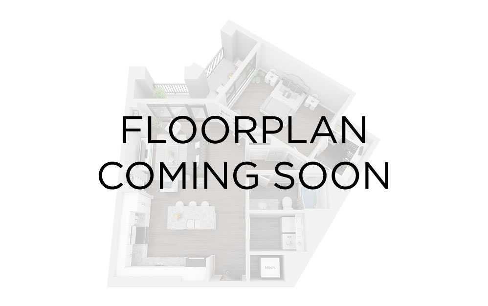 A2 - 1 bedroom floor plan layout with 1 bathroom and 667 square feet